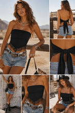 Load image into Gallery viewer, The Get Along Black Tie Top