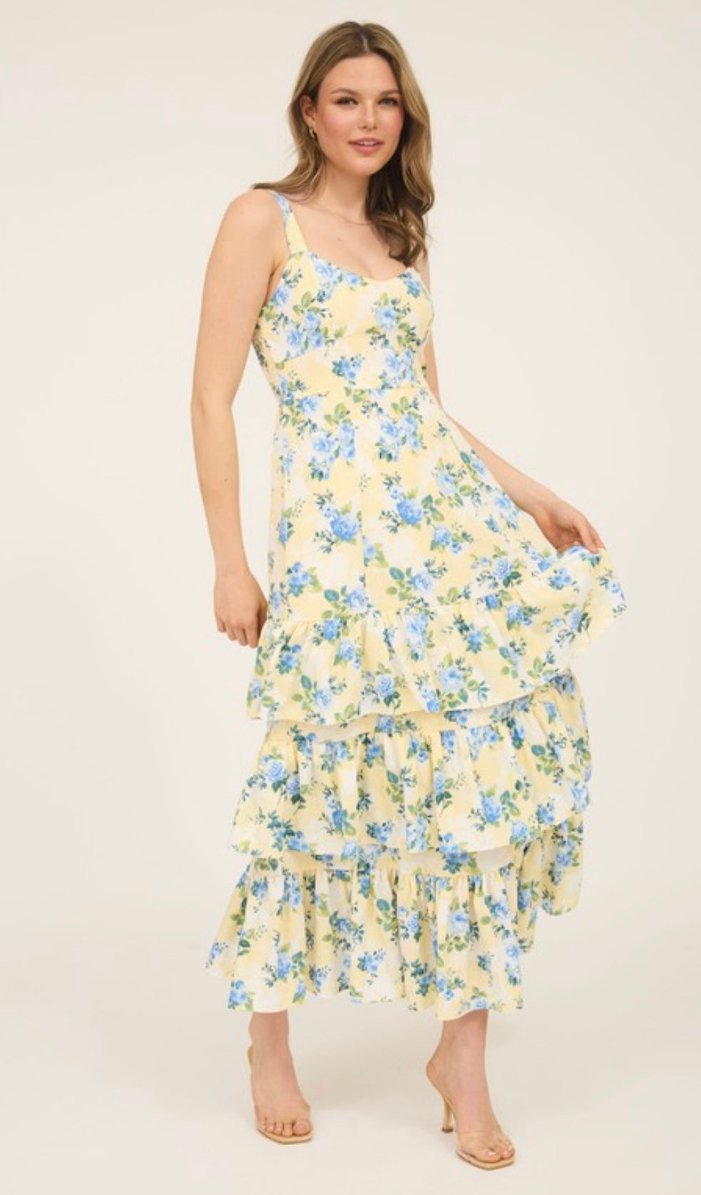 The One We Love Yellow Floral Dress