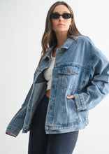 Load image into Gallery viewer, Keeping it Cool Oversized Denim Jacket
