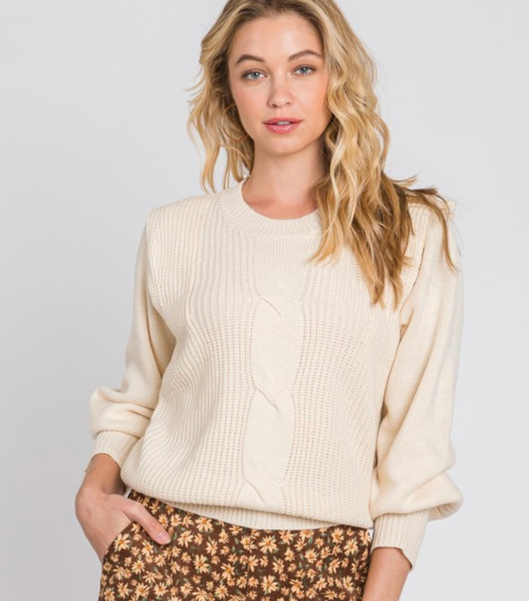 Oh So Charming Cream Sweater