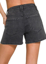 Load image into Gallery viewer, Now You Know Black Denim Shorts
