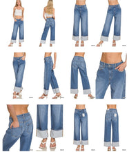Load image into Gallery viewer, Just Go With It High Rise Medium Wash Wide Leg Denim
