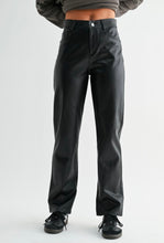 Load image into Gallery viewer, How About That Vegan Leather Straight Leg Pants
