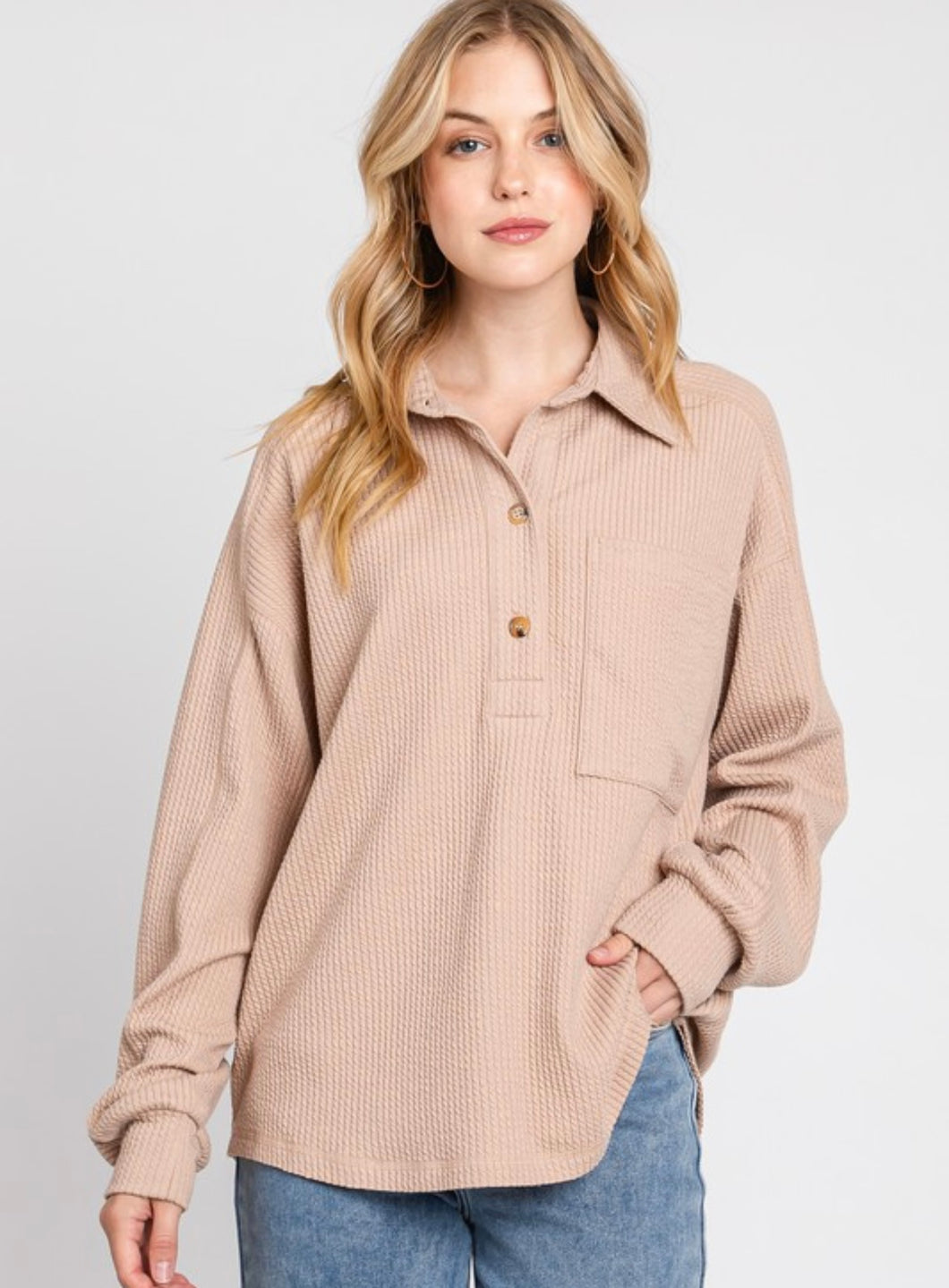 Take Me to Your Hometown Tan Pullover Longsleeve