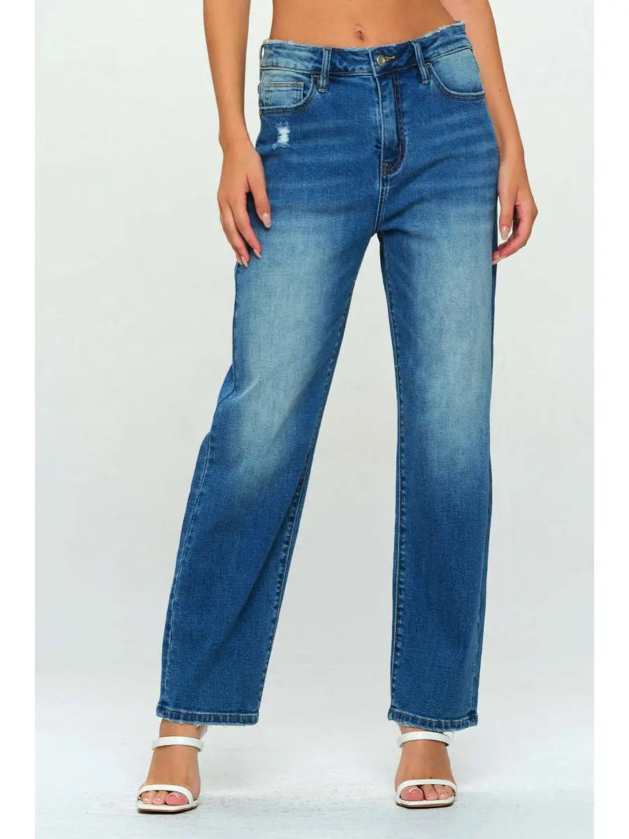 Size 5-Honestly Yes High Rise Straight Fit Denim