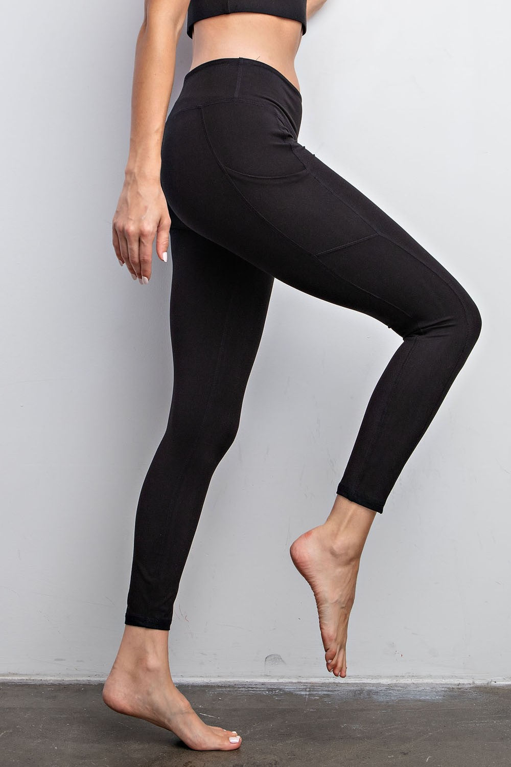 Miss Me Yet Black Butter Basic Leggings