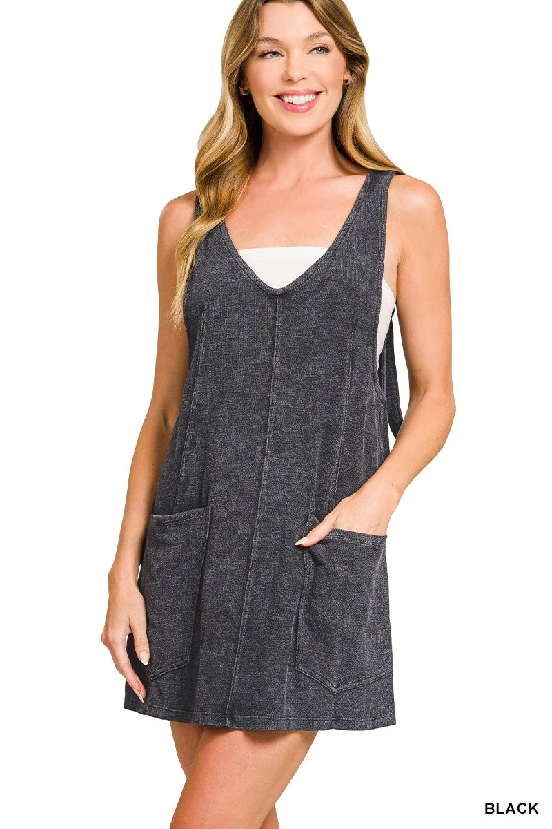 Something’s Got To Give Black Overall Dress
