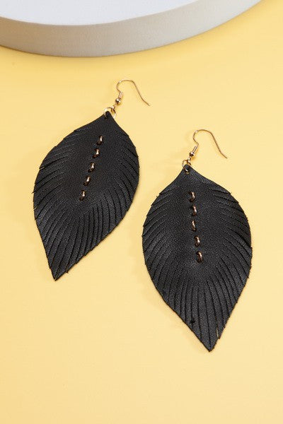 Black Feather Earrings