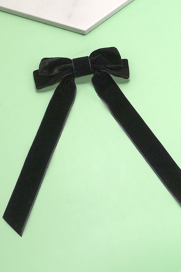 Velvet Bow- Pink-Black-Brown