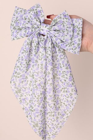 Lavender Floral Bow