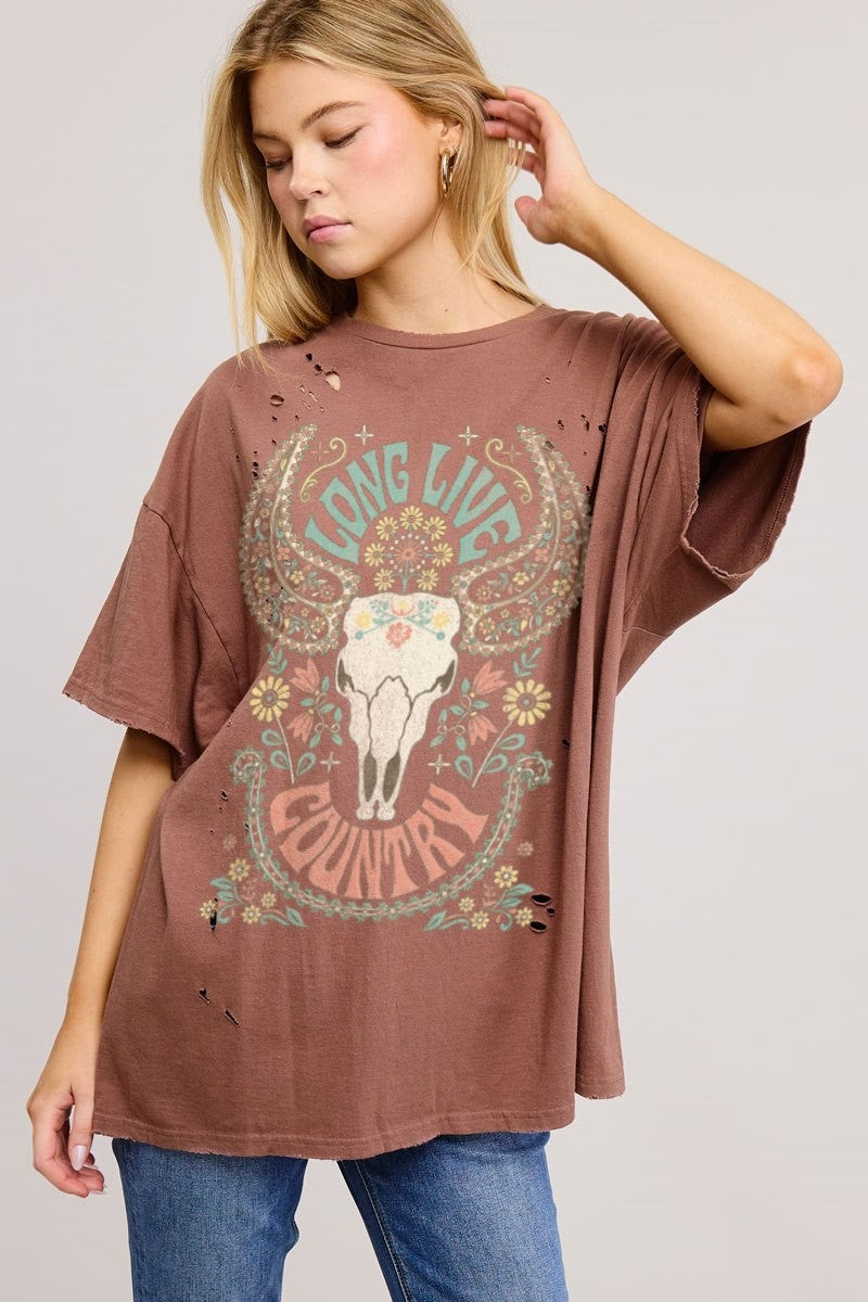 **Size Large-Long Live Country Tee