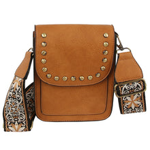 Load image into Gallery viewer, Seeing It Studded Flap Mini Crossbody Bag
