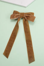 Load image into Gallery viewer, Velvet Bow- Pink-Black-Brown
