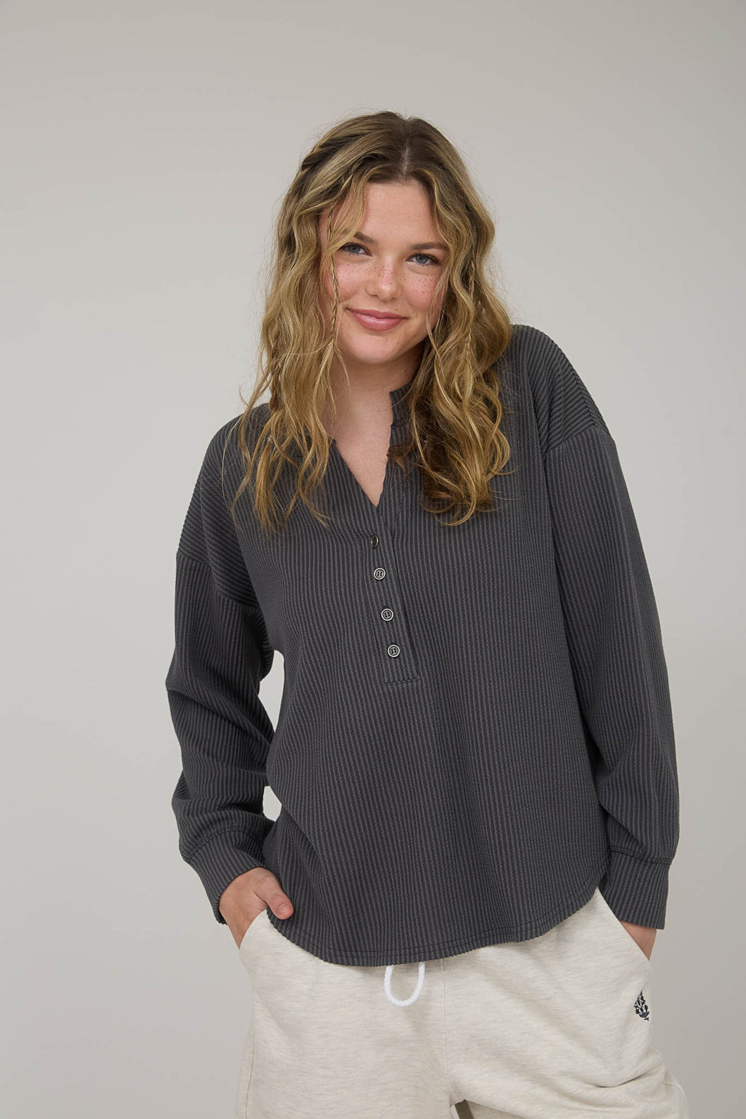 Here and Now Charcoal Long Sleeve