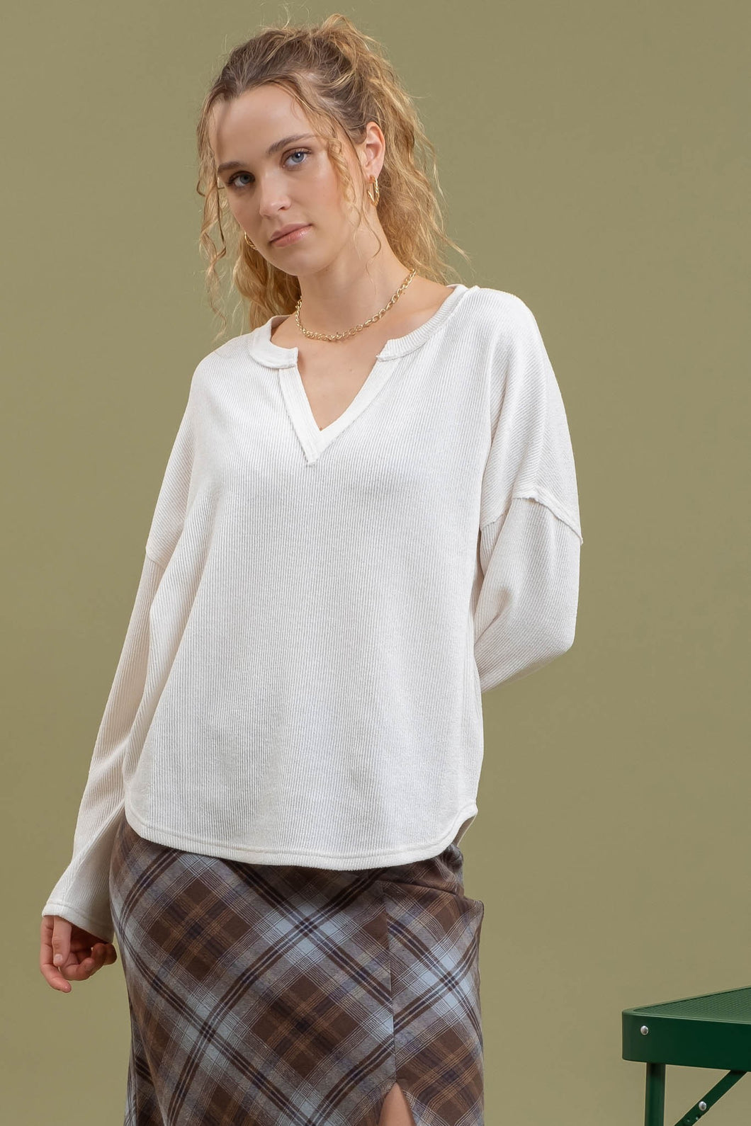My Free Time Cream Long Sleeve