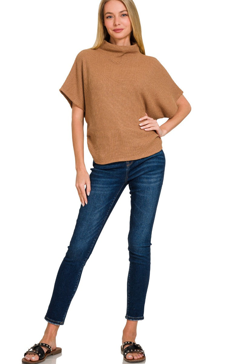 Miss Me Yet Mock Neck Sweater Top