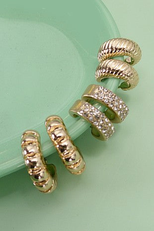 Gold Earring Set 2