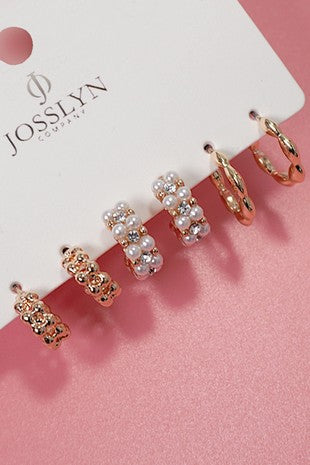 Gold Earring Set 5
