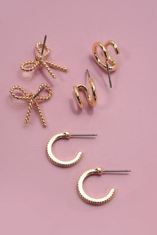 Gold Earring Set 7