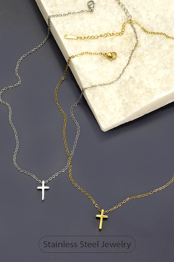 Mini Cross Silver/Gold Necklace