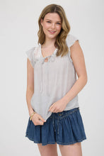 Load image into Gallery viewer, Here for it Grey Striped Top
