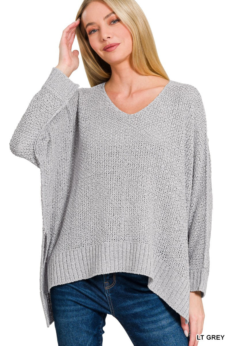 Let it Go Light Grey Sweater