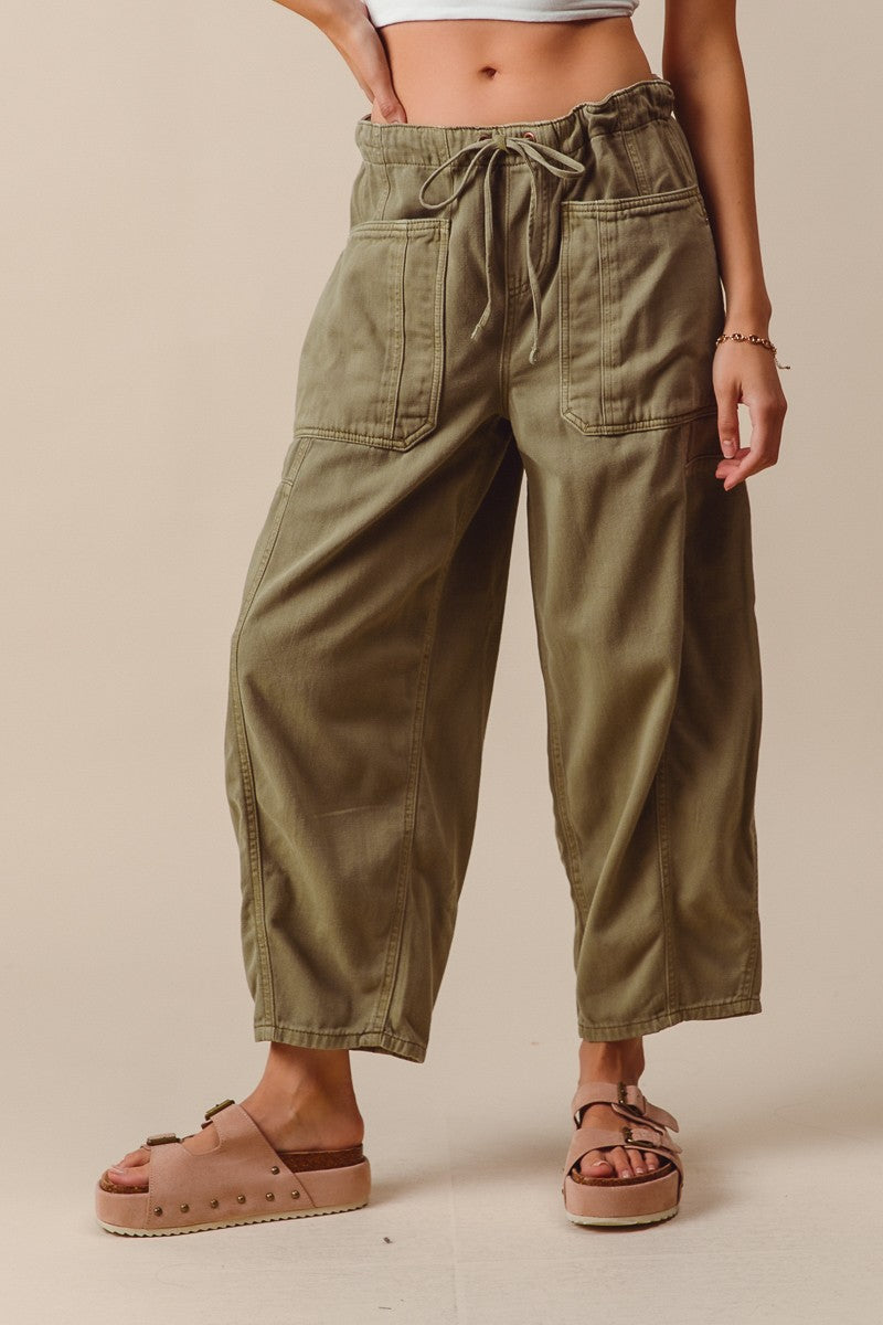 Olive Drawstring Pants