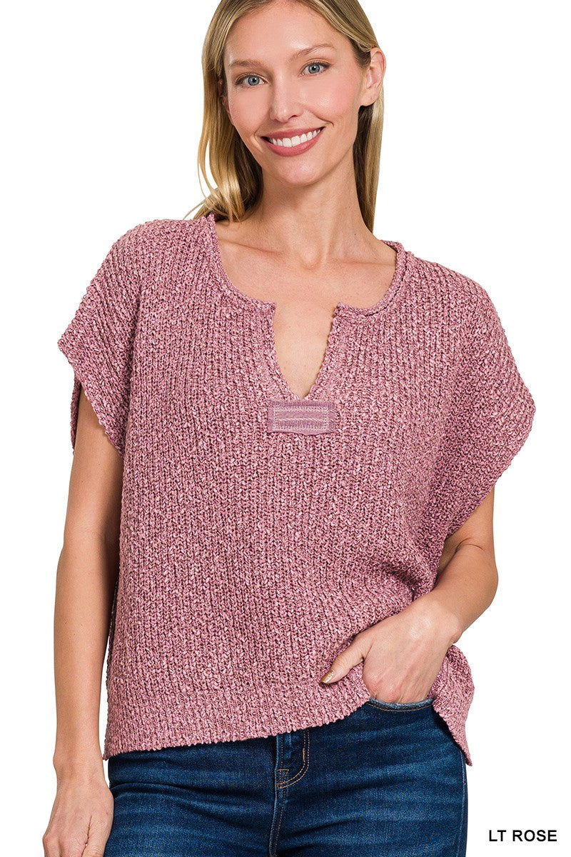 **Size Small/Medium-Sweet Escape Rose Sleevless Sweater