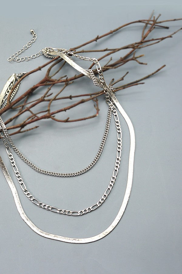 Silver Layered Necklace