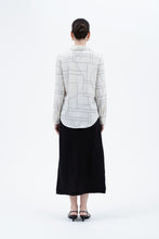 Load image into Gallery viewer, Showing Up Ivory Geo Ling Print Button Up
